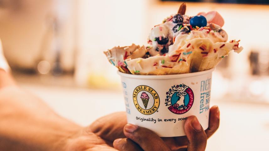 Ice Cream with Waffle Bowl