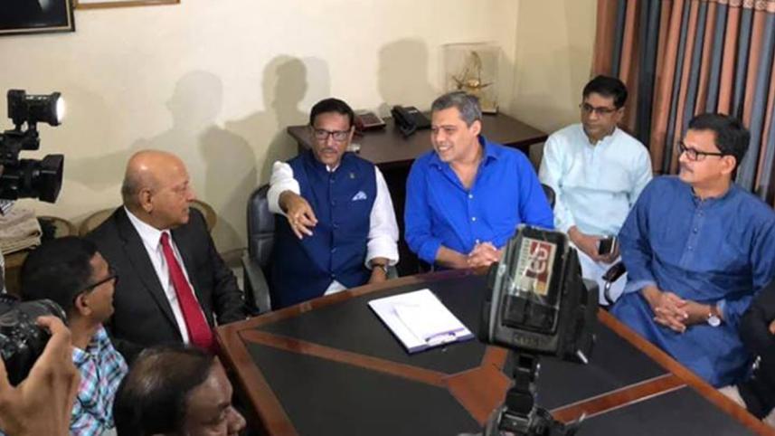 Juktofront leaders sat with ruling Awami League leaders to discuss about national election