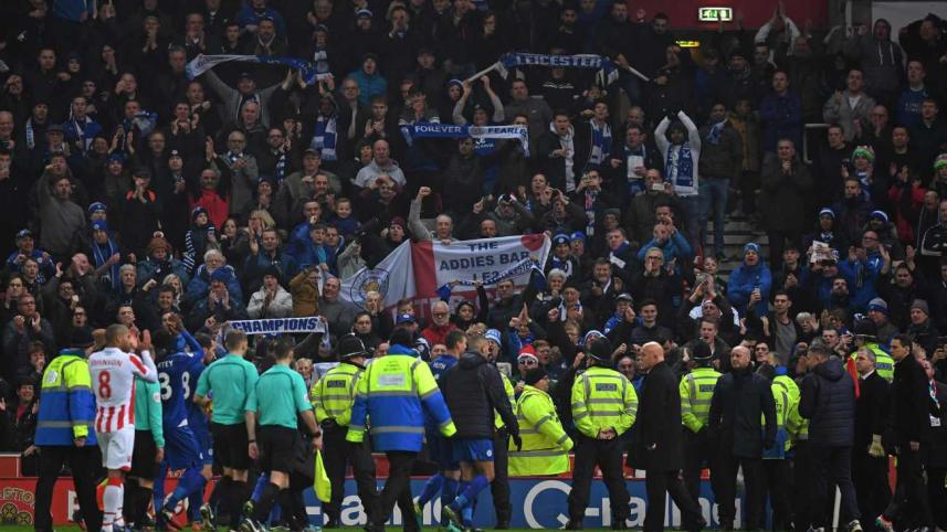 British police officers and stewards