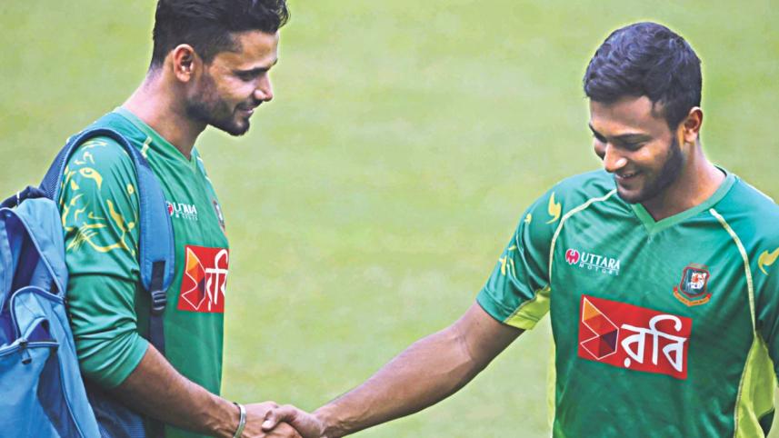 Mashrafe Bin Mortaza and Shakib Al Hasan