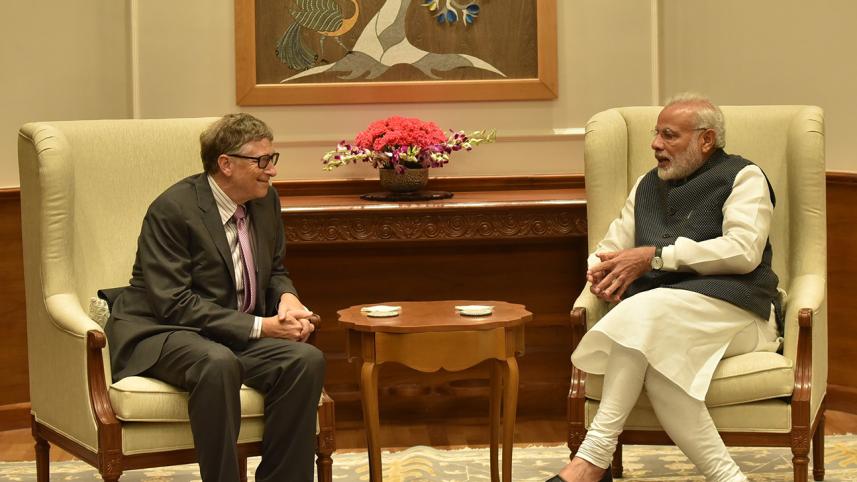 Bill Gates and Narendra Modi
