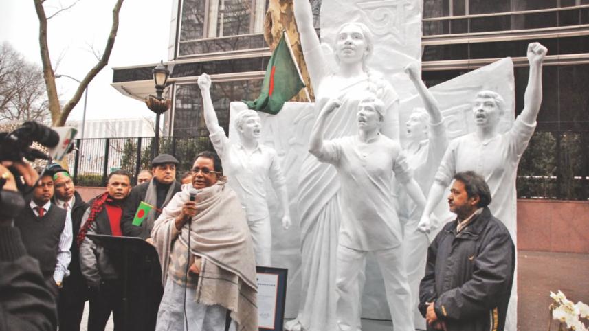 Mother Language Day sculpture unveiled in NY