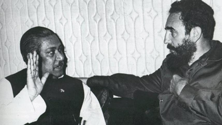 Sheikh Mujibur Rahman and Fidel Castro