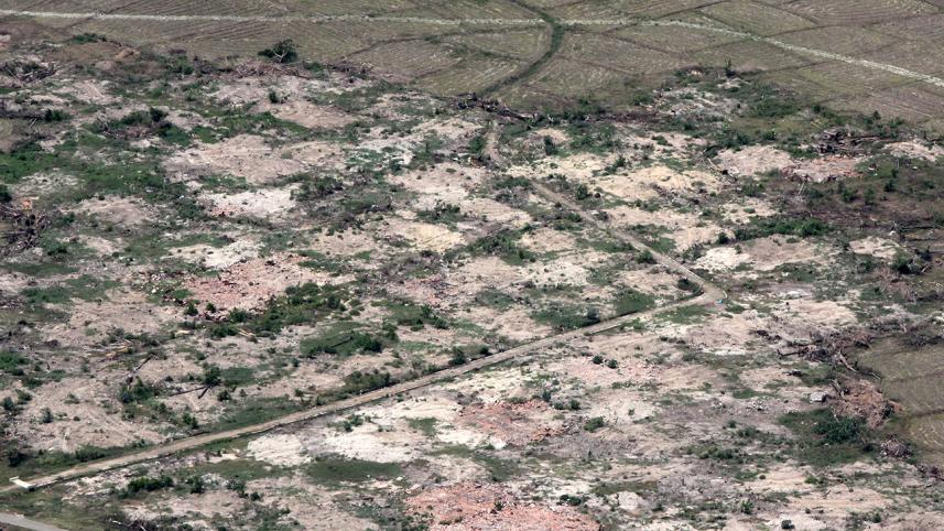 Burned down Rohingya villages
