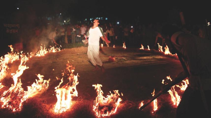 Nagarnat's theatrical protest against attack on Santals
