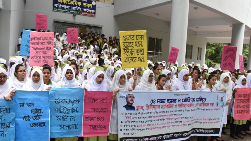 Nursing students boycott classes.jpg