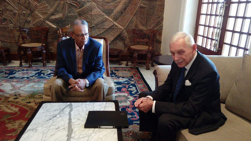 Nurul Islam and Lacy Wing at a bilateral meeting in Sri Lanka.JPG