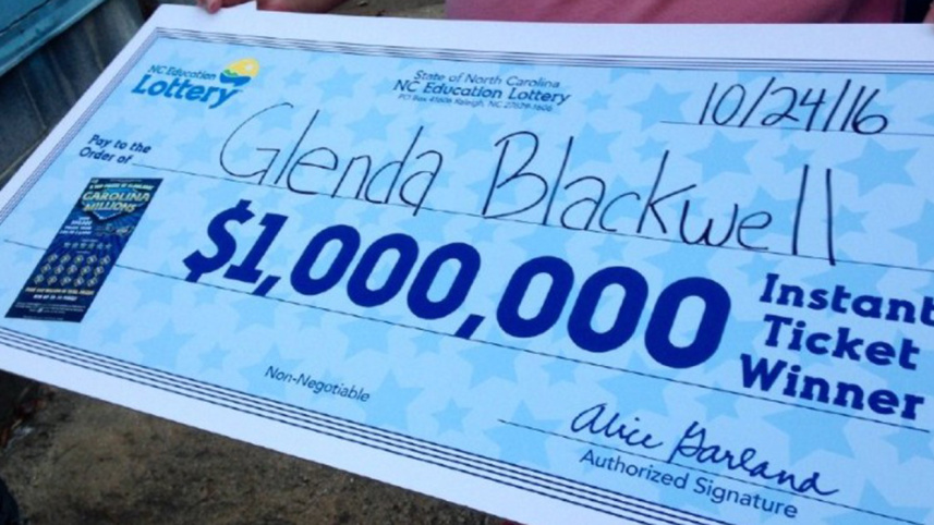 North Carolina woman, lottery, off beat