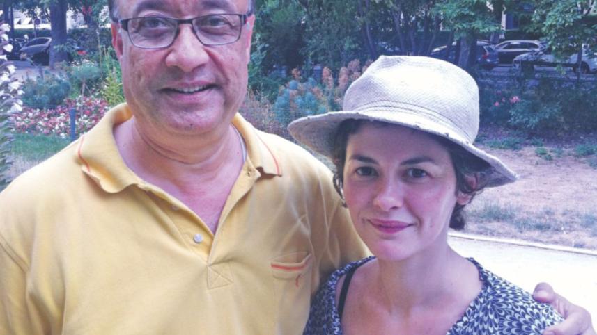 Partha Pratim Majumder with Audrey Tautou