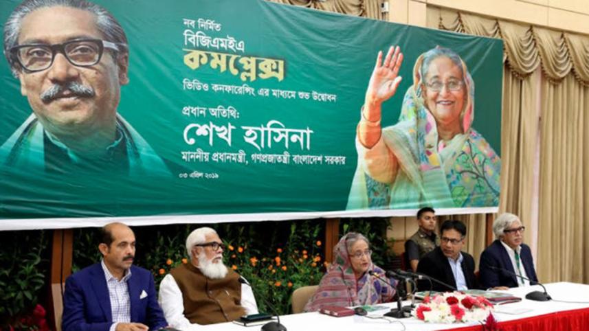 Prime Minister Sheikh Hasina opened the newly-constructed BGMEA Complex at Uttara
