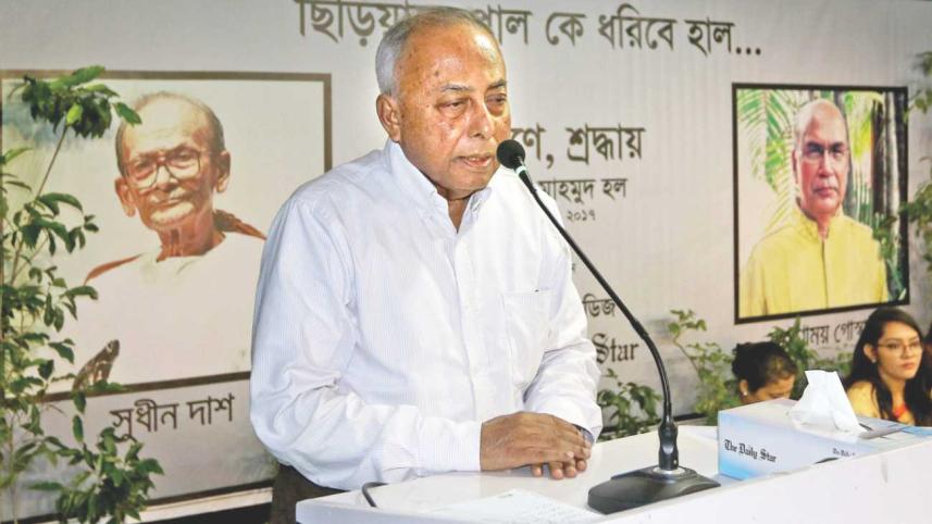 Professor Rafiqul Islam speaks at the programme