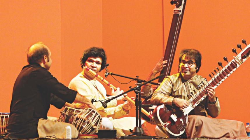 Rakesh Chaurasia and Purbayan Chatterjee at Bengal Classical Music Festival 2017