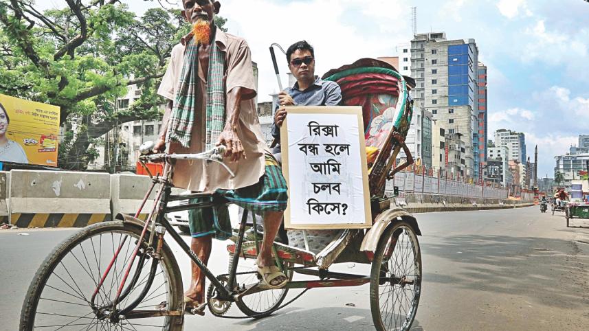 Rickshaw ban on 3 major Dhaka routes