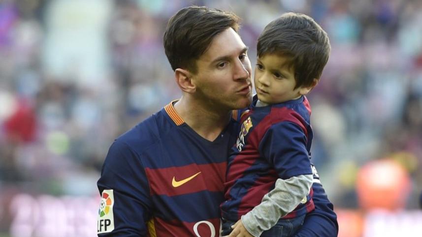 Messi and son