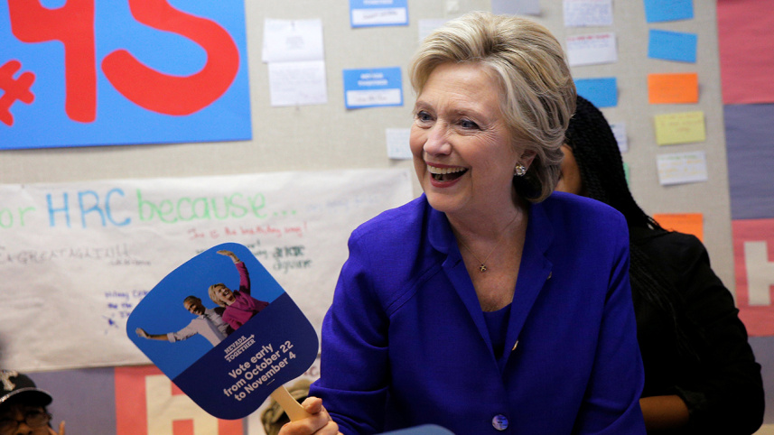 US Democratic presidential nominee Hillary Clinton