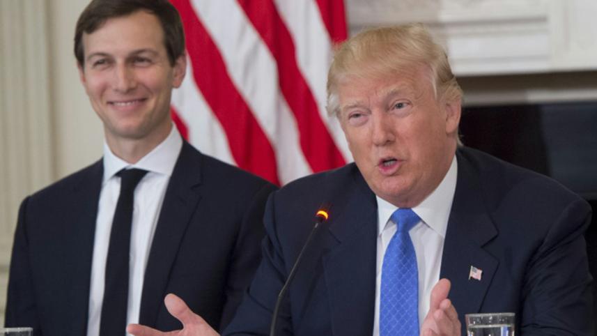 US president Donald Trump and son-in-law Jared Kushner
