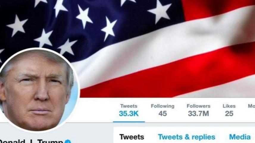 US President Donald Trump Twitter account