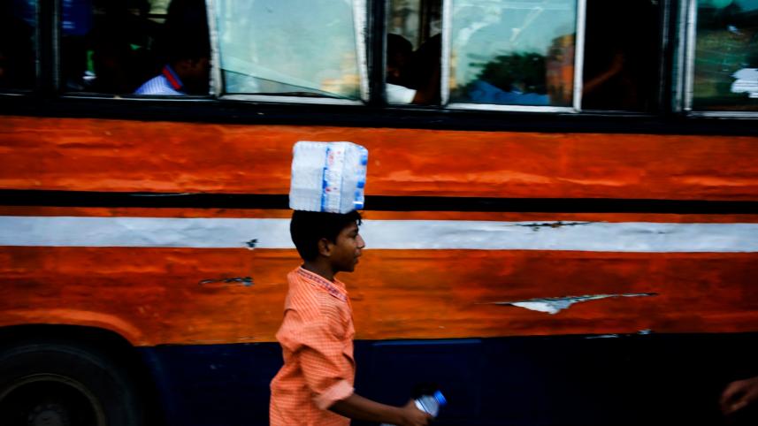 street hawker selling water