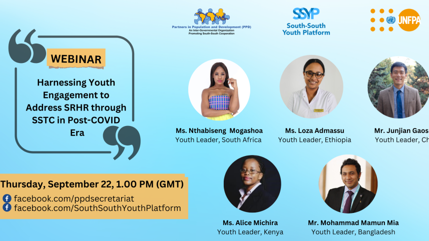 PPD & UNFPA to organize webinar on youth engagement