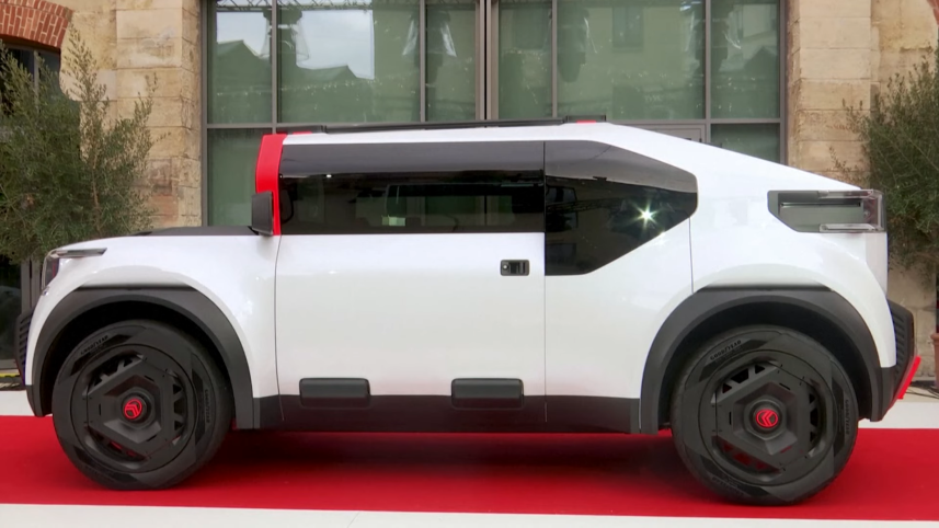 French cardboard car