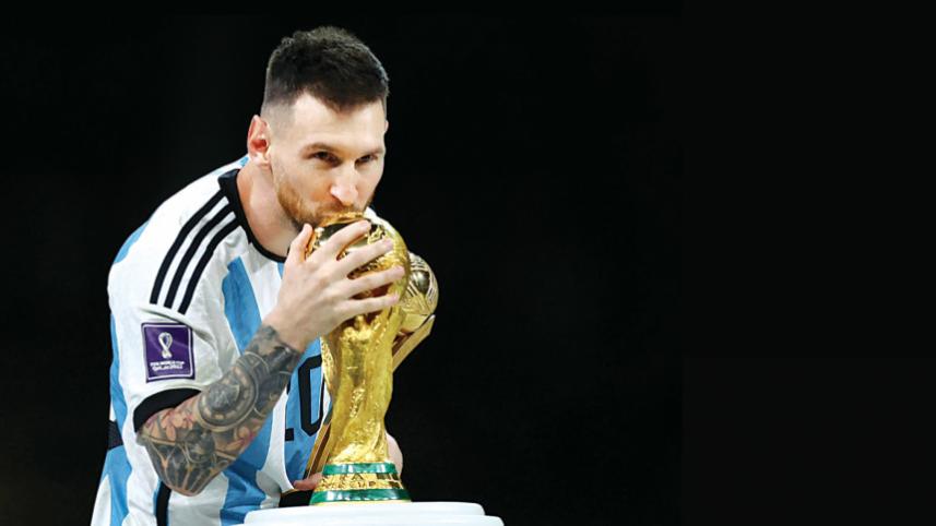 messi with world cup