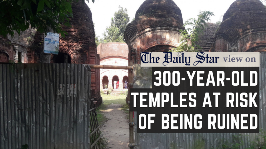 300-year-old temples at risk of being ruined