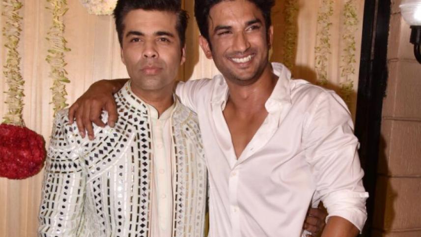 Sushant Singh with Karan Johar 