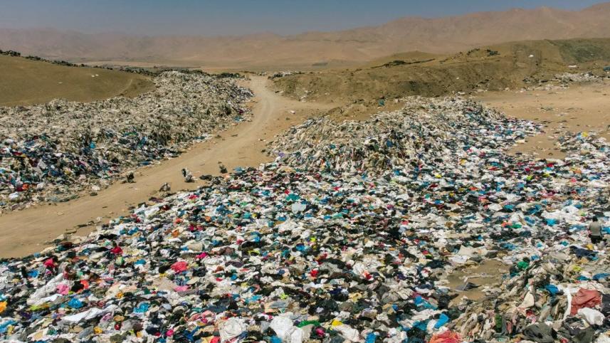 Textile waste in the Atacama Desert in Chile