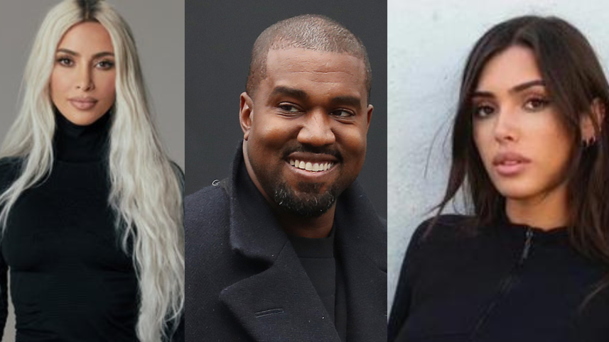 Kim, Kanye and Bianca Censori