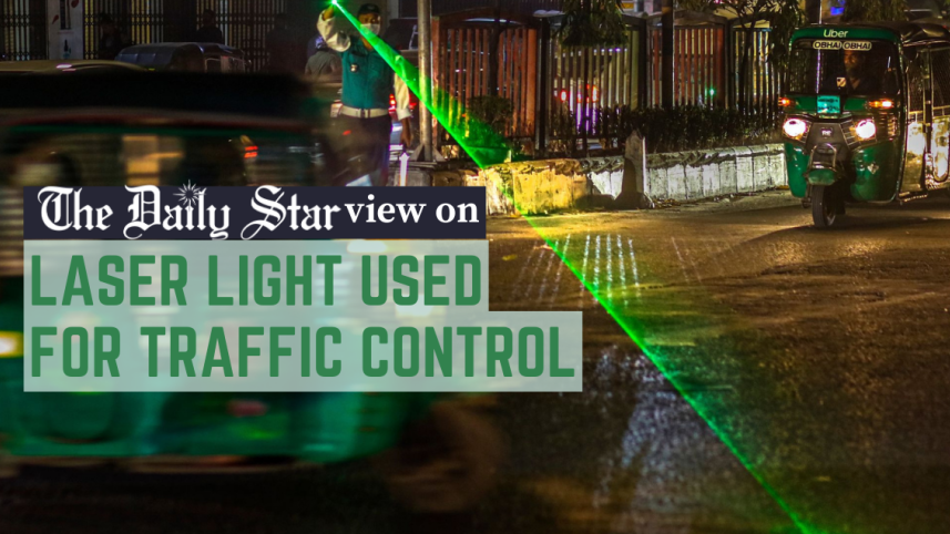 laser light for traffic control