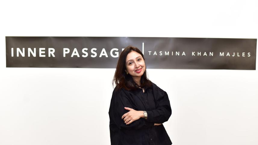 Ink, charcoal, and watercolours: Inner Passages by Tasmina Khan Majles