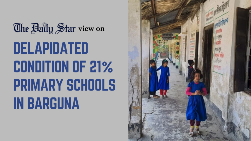 delapidated condition of 21 percent schools in barguna 
