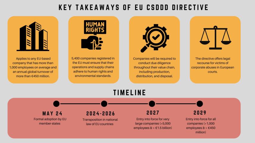 EU due diligence directive infograph
