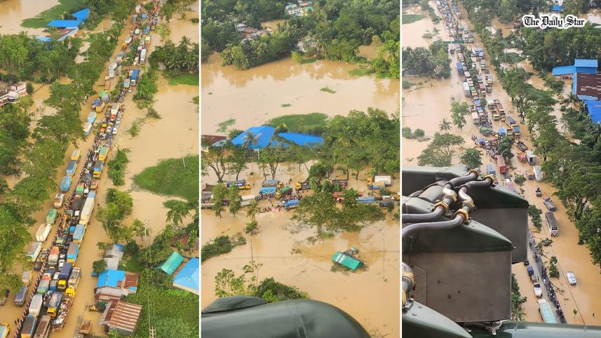 Floods block transport on key highway