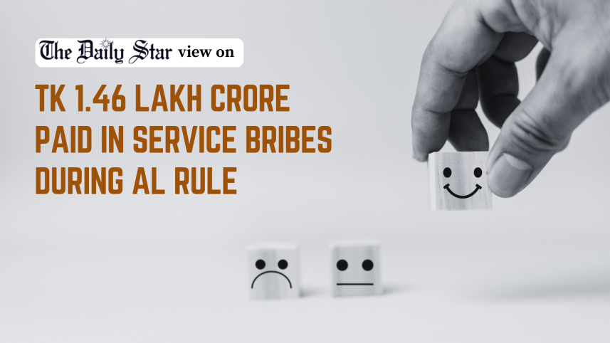 tk 1.46 lakh crore paid in service bribes during Awami League rule