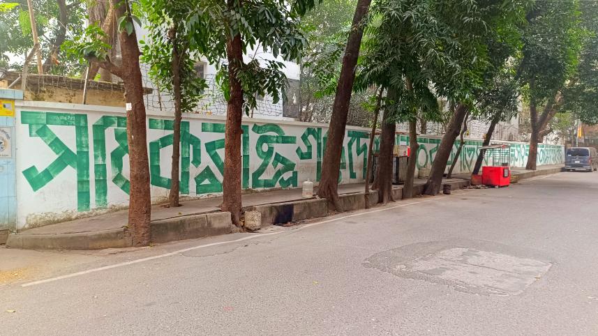 450-foot Bangla calligraphy transforms Banani's streets