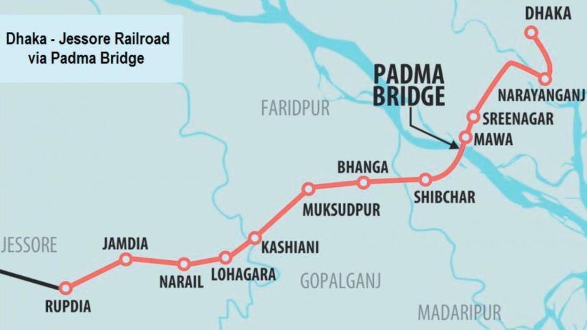 Dhaka Jashore rail route.jpg