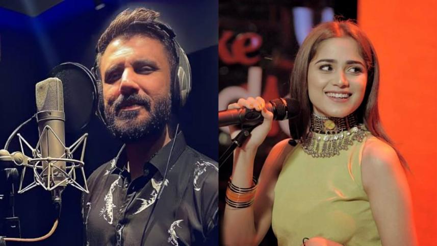 Pakistani artistes Mustafa Zahid and Aima Baig to perform in Dhaka today.jpg