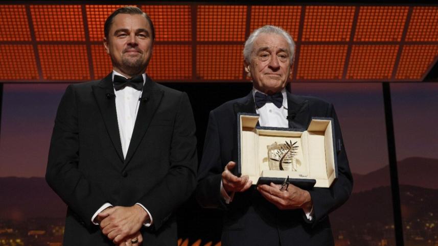 Leonardo DiCaprio presents De Niro with honorary Palme d’Or at Cannes 2025.jpg