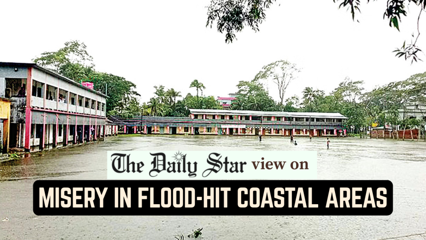 misery in flood-hit coastal areas in Bangladesh 