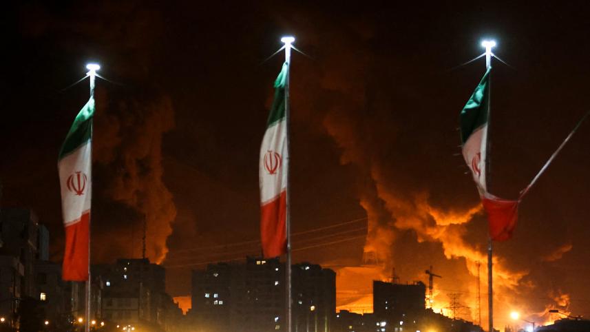 Israel’s attack on oil depot in Tehran, Iran 2025