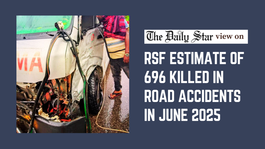 RSF estimate of 696 killed in road accidents in June 2025