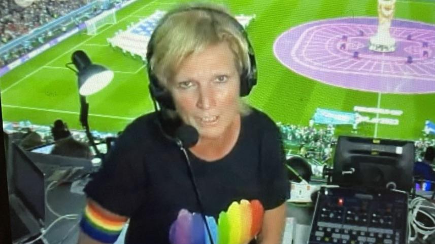 Commentator wears rainbow.jpg