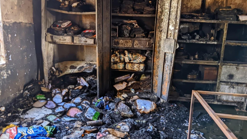 Two schools torched in Netrokona.jpg