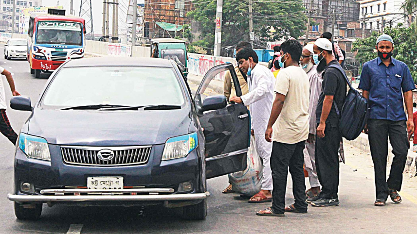 passengers crowded closely together