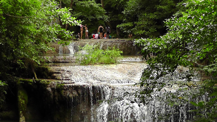 Erawan Waterfall in Kanchanaburi. 