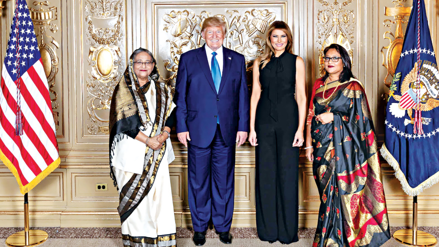PM pose for a photo at US president reception
