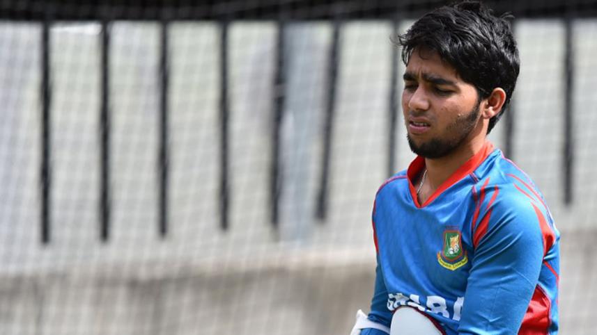 Bangladesh's Mominul Haque attends a practice session 