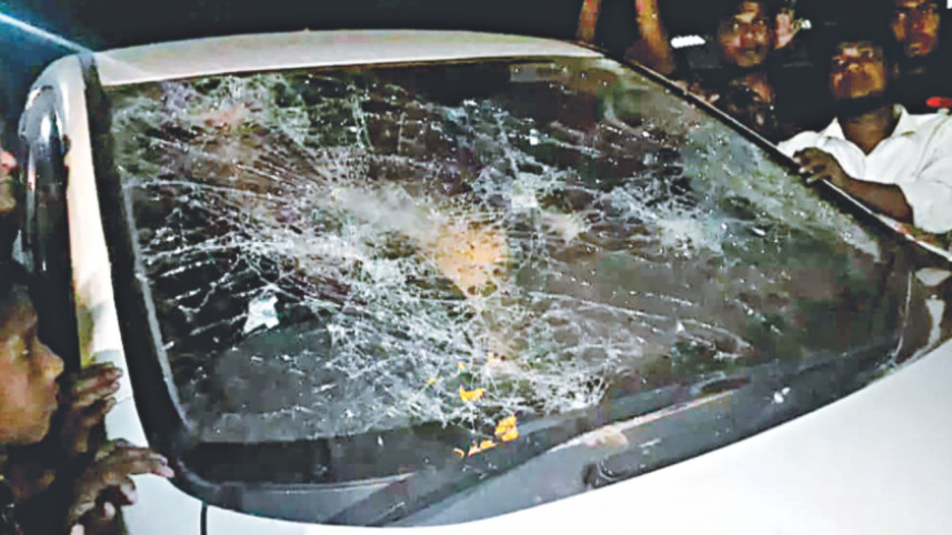 Motorcade of Dr Kamal attacked