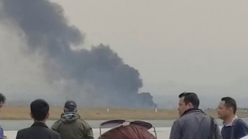 US-Bangla plane crash photos